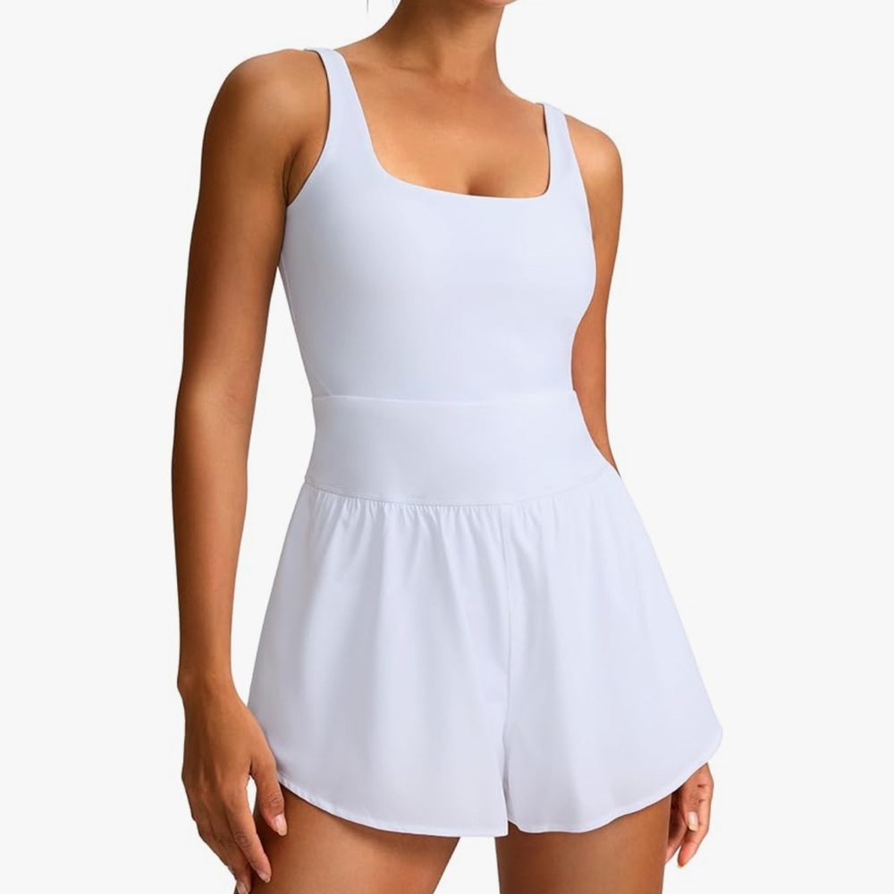 Womens Workout Romper Running Onesie One Piece Jumpsuit